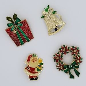 Vintage Christmas brooch bundle